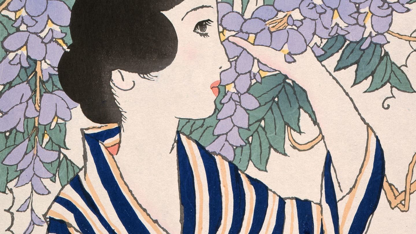 竹久夢二作・花影