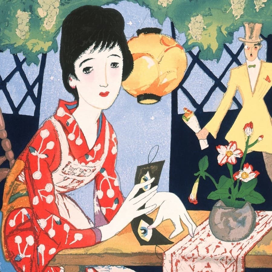 竹久夢二作・エイプリルフール