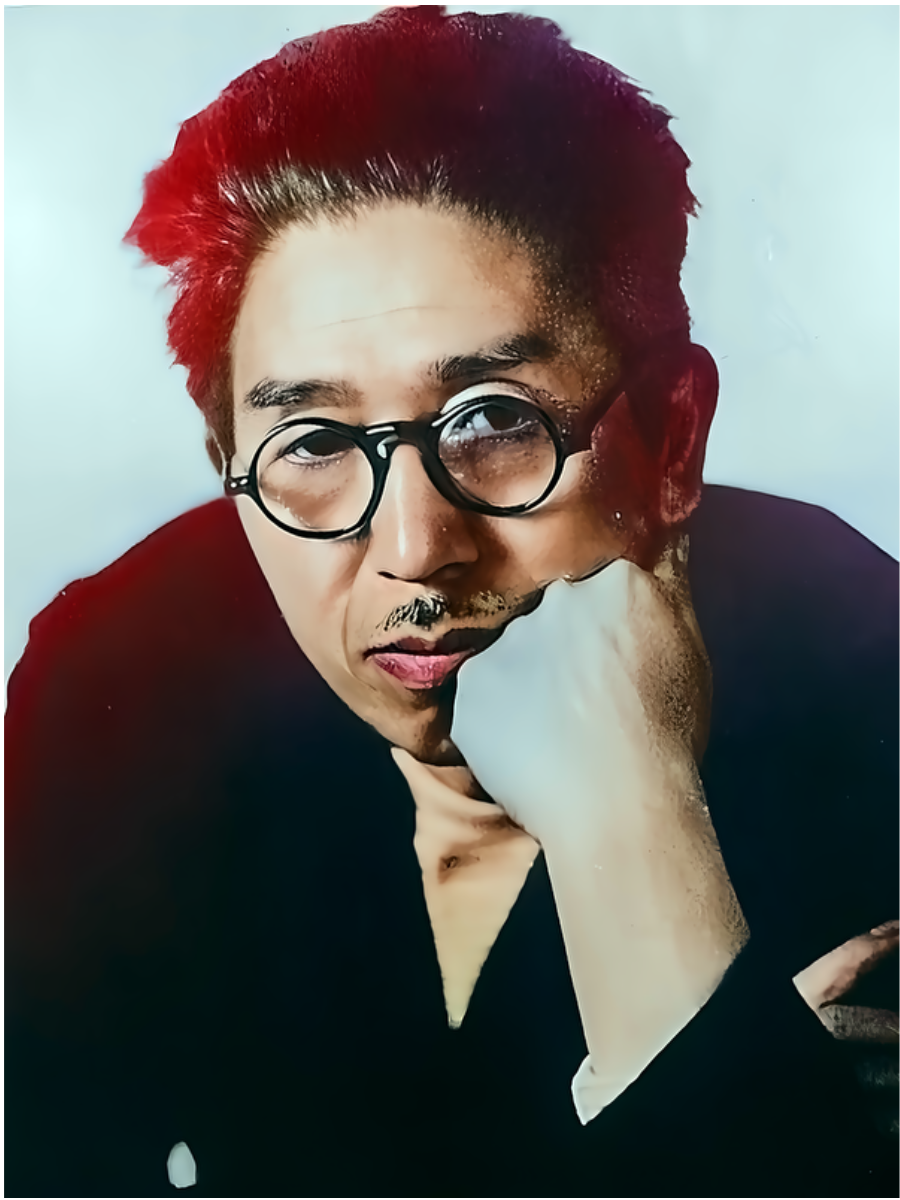 晩年の竹久夢二カラー化写真