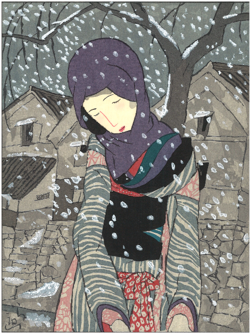 竹久夢二　『 婦人グラフ 』「雪の夜の伝説」